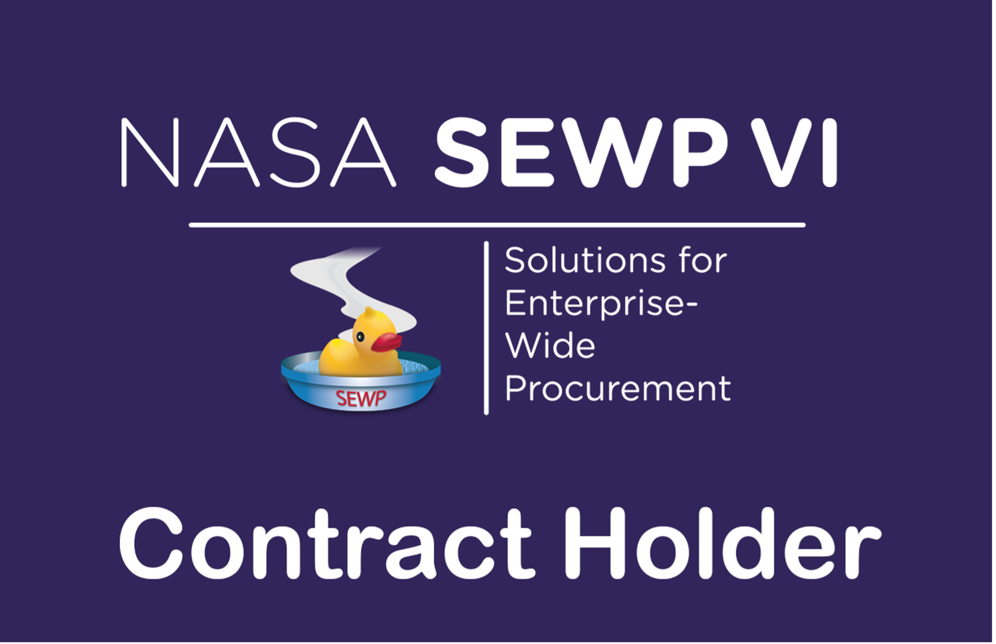 NASA SEWP VI graphic illustrating solutions for comprehensive procurement across various enterprise sectors.